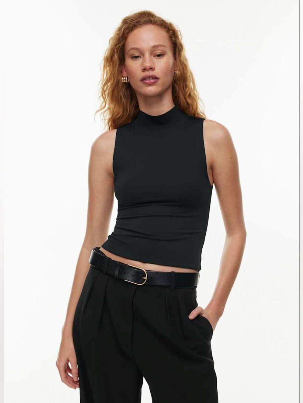 aritzia contour mockneck tank Babaton copper